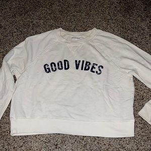 Good Vibes cropped sweatshirt. Size L